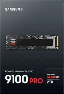 SSD 2TB M.2 80mm PCI-e 5.0 x4 NVMe 2.0, V-NAND TLC, Samsung 9100 PRO (MZ-VAP2T0BW)