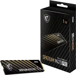 MSI Spatium M470 PRO PCIe 4.0 NVMe M.2 1TB PCI Express 4.0 3D NAND