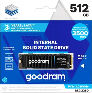 Goodram PX500 GEN.3 SSDPR-PX500-512-80-G3 internal solid state drive 512 GB M.2 PCI Express 3.0 NVMe 3D NAND