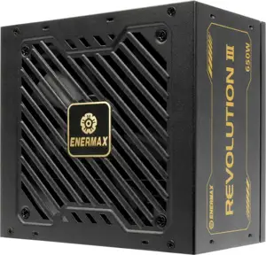 Enermax 650W Revolution III, ATX 3.1, 80+ GOLD, modularno, 2×PCIe, 6×SATA, 24-pina, 120mm ventilator