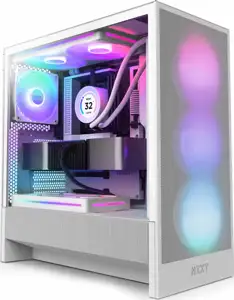 Kućište H5 Flow RGB (2024), White, Tempered Glass, CC-H52FW-R1
