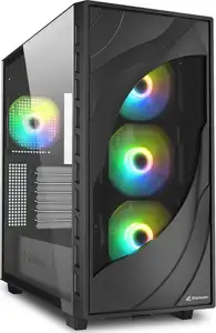 Kućište Rebel C80G RGB, Black, Tempered Glass