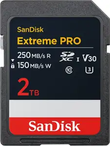 Extreme PRO 2TB SDXC (black, UHS-I U3, Class 10, V30)
