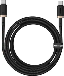Baseus Dura Type C to Type C 100 W fast charging cable 2 m Black, Gold