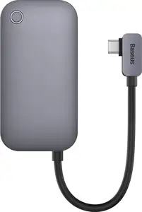 Baseus PadJoy Series Hub 6in1 USB-C do USB 3.0 + HDMI + USB-C PD + jack 3.5mm + SD/TF (siva)