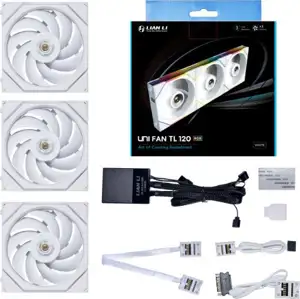 Fan Lian Li UNI FAN TL 120, ARGB, PWM, 120mm, 3 Pack + Controller, White