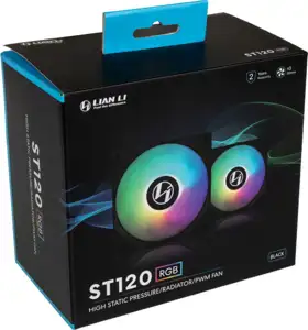 Fan Lian Li ST120 RGB PWM 120mm, 3 Pack + Controller, Black