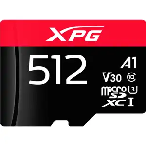 512 GB microSDXC (black/rot, UHS-I U3, Class 10, V30, A2)