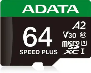 SPEED PLUS microSDXC 64 GB (UHS-I U3, Class 10, V30, A2)