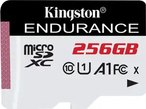 High Endurance 256 GB microSDXC (white/black, UHS-I U1, Class 10, A1)