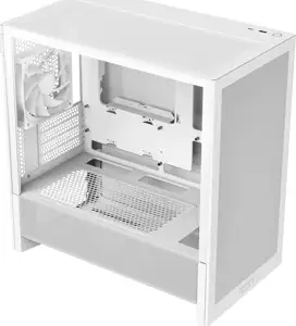 Kućište H3 Flow (White, Matt), Tempered Glass, CC-H31FW-01