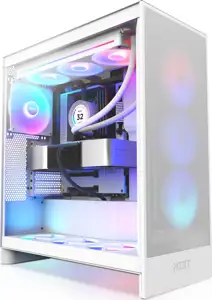 Kućište H7 Flow RGB (2024), White, Tempered Glass, CM-H72FW-R1
