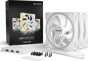 140mm be quiet! LIGHT WINGS White PWM Triple-Pack