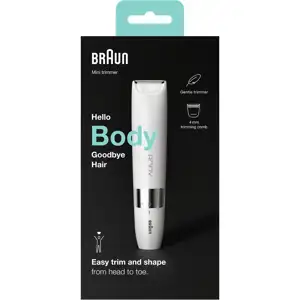 Mini trimer za tijelo Braun Body BS1000, bijelo-kromirani