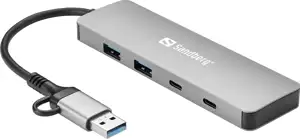 Sandberg Node USB-C/A to 2xusb-A+2xusb-C