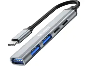 Sandberg USB-C to 3xusb-A + 2xusb-C Hub Saver
