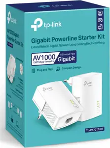 Powerline adapter TP-Link TL-PA7017 KIT AV1000 Gigabit Powerline Starter Kit