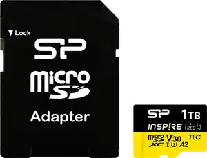Memory card Silicon Power Inspire 512 GB MicroSDXC V30 UHS-I U3 A2 4K + adapter (SP512GBSTXLA2V1NSP)