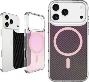 MM TPU IPHONE 17 PRO - DROP-PROOF PURE SPLENDOUR MAGSAFE black-pink