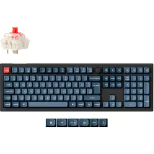 Keychron V6 Max (black/blaugrau, DE-Layout, Gateron Jupiter Red, Hot-Swap, RGB)