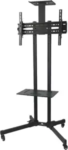 Maclean MC-661 Trolley TV Stand with Mounting Bracket and 2 Shelfs