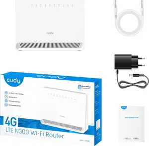 Wireless router CUDY LT400E_EU Wi-Fi 300 Mbps 2.4 GHz 4G LTE SIM