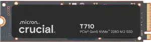 CRUCIAL T710 4TB PCIe Gen5 NVMe M.2 2280 SSD up to 14500 MB/s read and 13800 MB/s write