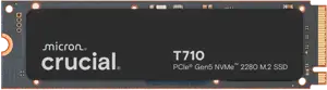 CRUCIAL T710 2TB PCIe Gen5 NVMe M.2 2280 SSD up to 14500 MB/s read and 13800 MB/s write