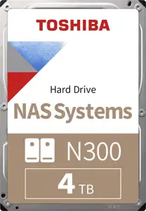 HDD NAS TOSHIBA N300 4TB CMR, 3.5'', 512MB, 7200RPM, SATA, TBW: 180