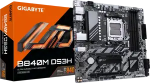 Matična ploča Gigabyte B840M DS3H, DDR5, SATA3, USB 3.2 Gen1, DP, 2.5GbE, AM5, mATX