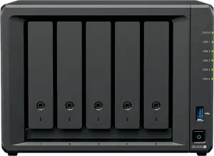 Synology DiskStation DS1525+ Tower, 5-Bays 3.5'' SATA HDD/SSD, 2 x M.2 2280 NVMe SSD slot, CPU AMD Ryzen V1500B 4-core 2.2 GHz, 8 GB DDR4 ECC SODIMM, 2x RJ-45 2.5 GbE LAN Port; 2x USB 3.2; 1 xUSB Type