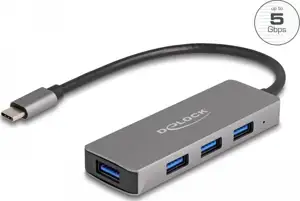 HUB 4Port DeLOCK 4xUSB3.2 Grey