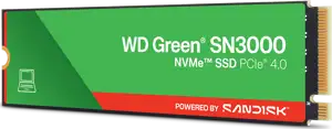 512 GB SSD WD Green SN3000 PCIe 4.0 x4 NVMe (WDS500G4G0E)