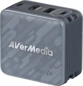 Punjač AVerMedia Ladedock Core GO (GC313), crni, 100W GaN, HDMI