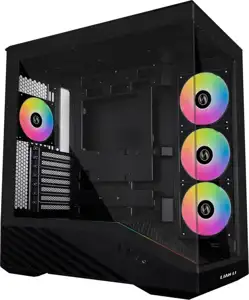 Case Lian Li Vector V100, ATX, Midi-Tower, Tempered glass, Black