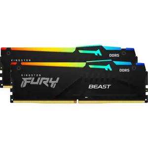 DIMM 16 GB DDR5-6000 (2x 8 GB) Dual-Kit (black, KF560C30BBEAK2-16, FURY Beast RGB, INTEL XMP, AMD EXPO)
