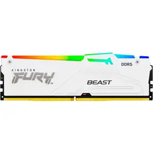 DIMM 16 GB DDR5-6000 (white, KF560C30BWEA-16, FURY Beast RGB, INTEL XMP, AMD EXPO)