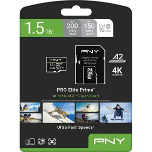 Pro Elite Prime microSD 1,5 TB (black/grün, Class 10, U3, V30, A2, SD-Adapter)