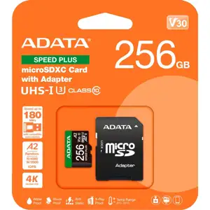 SPEED PLUS microSDXC 256 GB (UHS-I U3, Class 10, V30, A2)