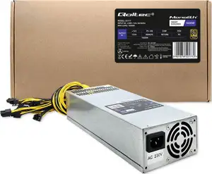 Qoltec 50177 PCI-E power supply Smart 1600W | 80 Plus Gold - Data mining