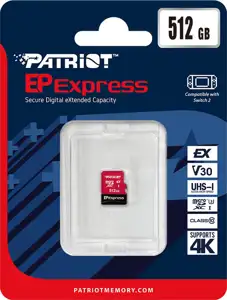 Patriot Memory EP Express memory card 512GB MicroSDXC 800/600 MB/s (PEF512GEPEXMCX)