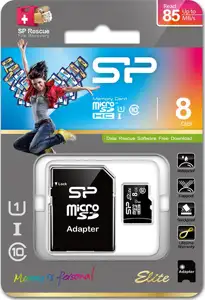 Silicon Power Elite 8GB microSDHC UHS-I memory card Class 10