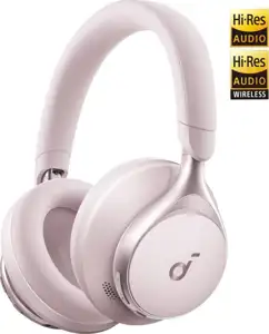 Anker Soundcore Space One Bluetooth Headphones, Pink