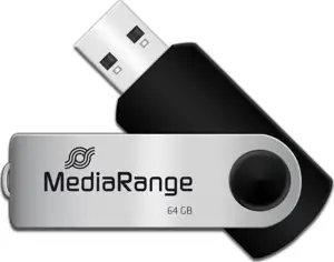 Flexi-Drive 64 GB (black/silver, USB-A 2.0)