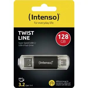Twist Line 128 GB (anthracite/transparent, USB-A 3.2 Gen 1, USB-C 3.2 Gen 1)