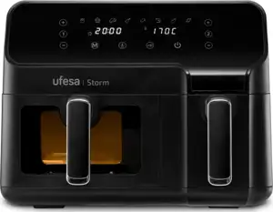 Ufesa digital air fryer with double bowl 5.5L + 3.5L Storm 2700W