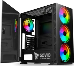 SAVIO PC Case Prime X1 ARGB Glass Black