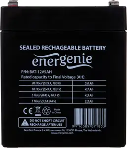 Gembird 12V, 5Ah Sealed Lead Acid (VRLA)