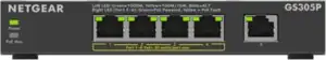 NETGEAR GS305Pv3 Unmanaged Gigabit Ethernet (10/100/1000) Power over Ethernet (PoE) Black