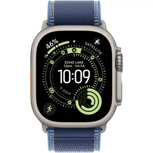 Apple Watch Ultra 3 Titanium Cellular 49mm Natur (Trail Loop blau/hellblau) S/M